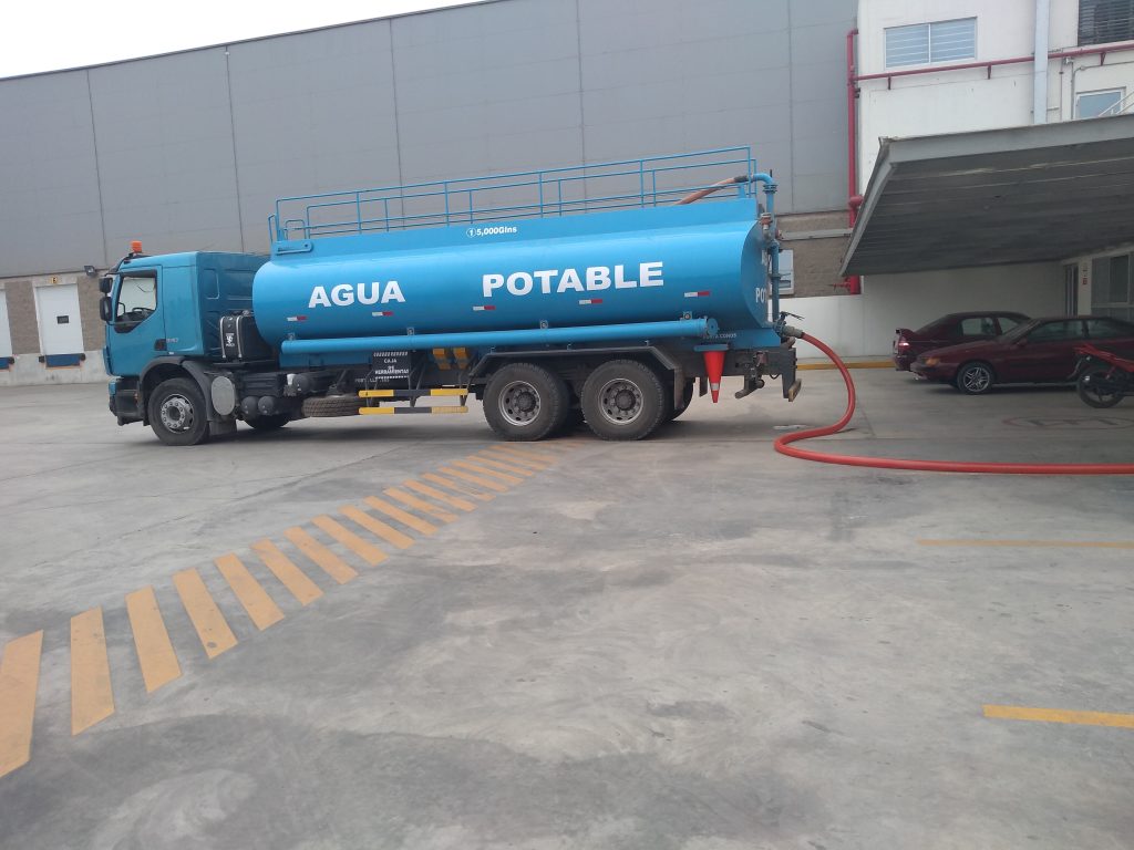 Alquiler de unidades cisterna de agua potable